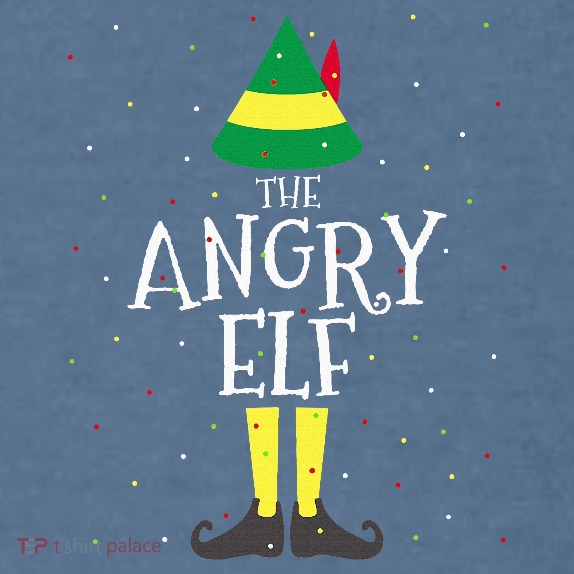 Angry Elf Family Matching Christmas Group Comfort Colors Garment-Dyed Hooded Sweatshirt