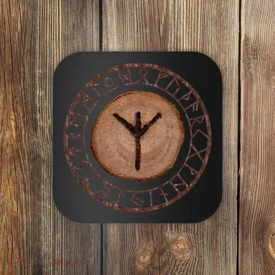 Algiz Elder Futhark Rune Coaster