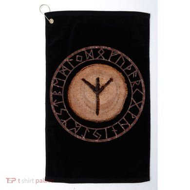 Algiz Elder Futhark Rune Golf Towel