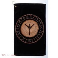 Algiz Elder Futhark Rune Golf Towel thumb 0