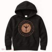 Algiz Elder Futhark Rune Kids Hoodie thumb 0