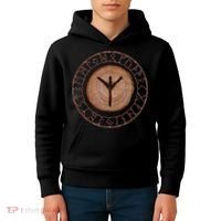 Algiz Elder Futhark Rune Kids Hoodie thumb 4