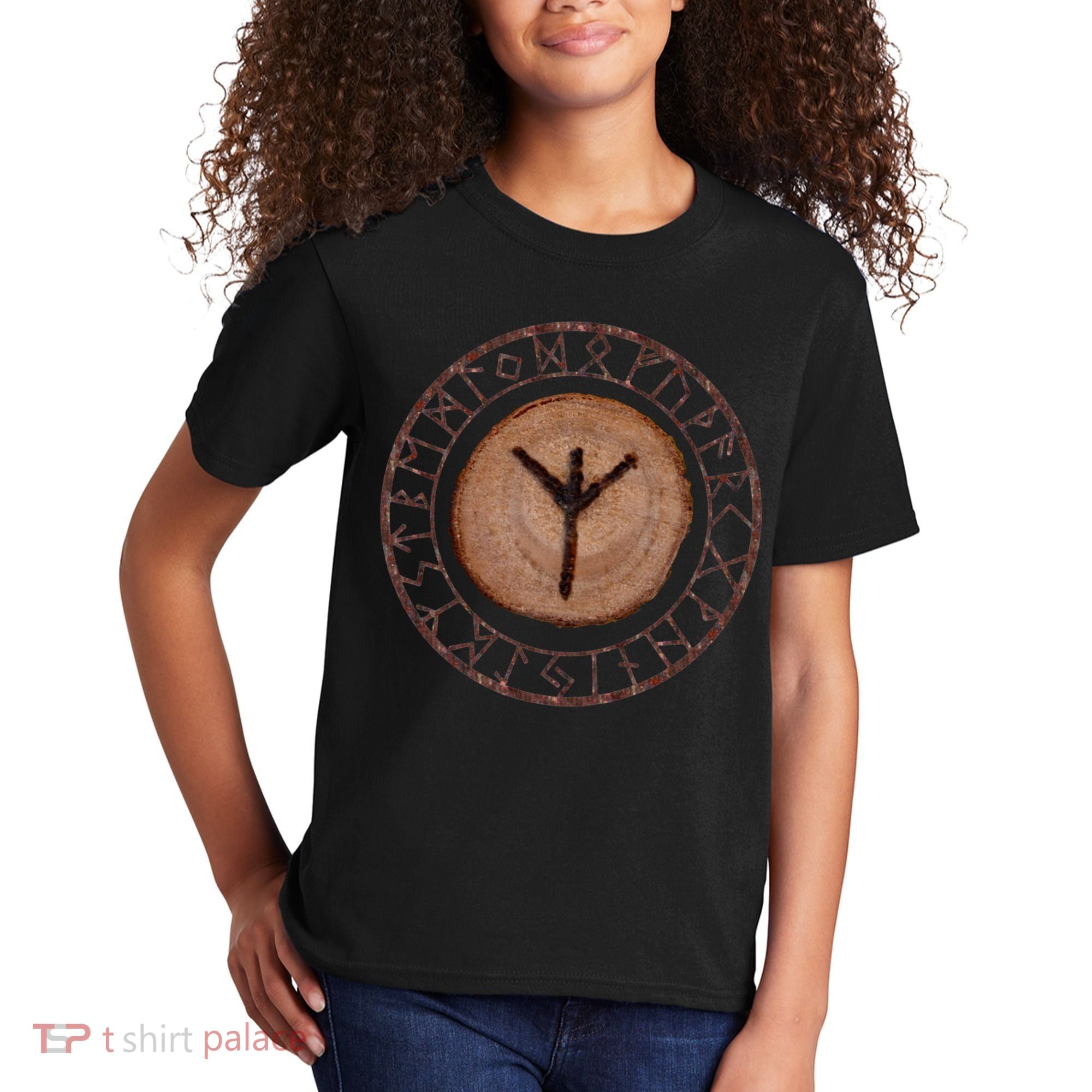 Algiz Elder Futhark Rune Kids T-Shirt