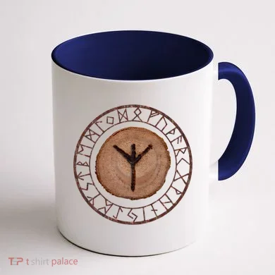 Algiz Elder Futhark Rune Coffee Mug back