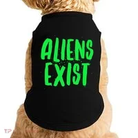 Aliens Exist Funny Alien Doggie Tank thumb 0