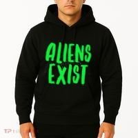 Aliens Exist Funny Alien Hoodie thumb 2