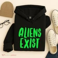 Aliens Exist Funny Alien Hoodie thumb 4