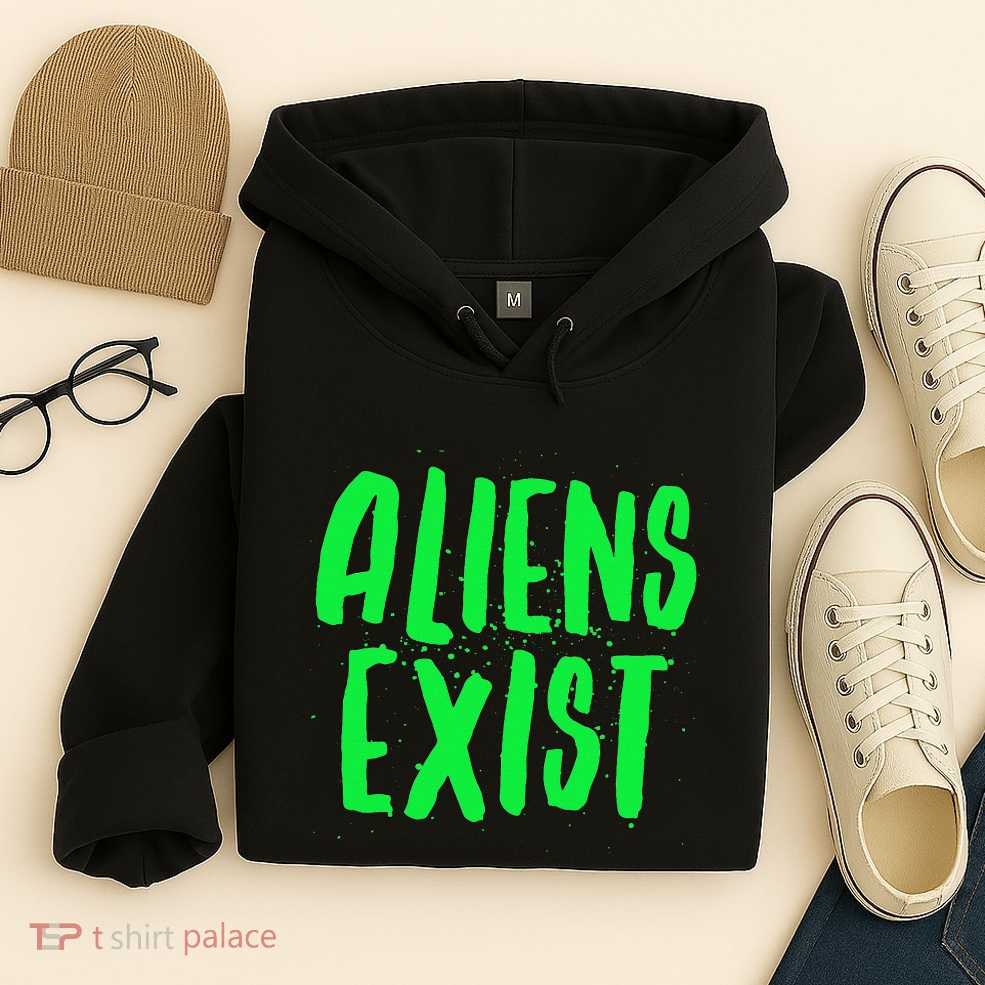 Aliens Exist Funny Alien Hoodie