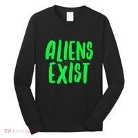 Aliens Exist Funny Alien Long Sleeve Shirt thumb 0