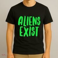 Aliens Exist Funny Alien T-Shirt thumb 3