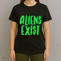 Aliens Exist Funny Alien T-Shirt thumb 4