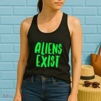 Aliens Exist Funny Alien Women's Tank Top thumb 2