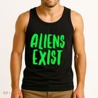 Aliens Exist Funny Alien Tank Top thumb 3