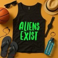 Aliens Exist Funny Alien Tank Top thumb 4
