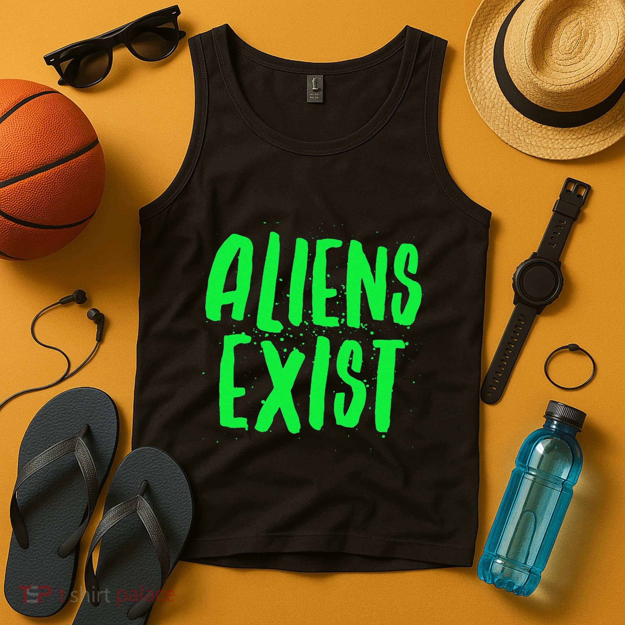 Aliens Exist Funny Alien Tank Top