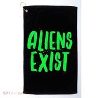 Aliens Exist Funny Alien Golf Towel thumb 0