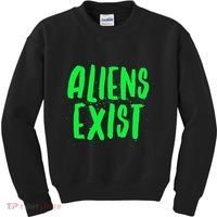 Aliens Exist Funny Alien Kids Sweatshirt thumb 0