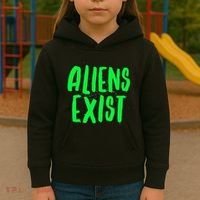 Aliens Exist Funny Alien Kids Hoodie thumb 3