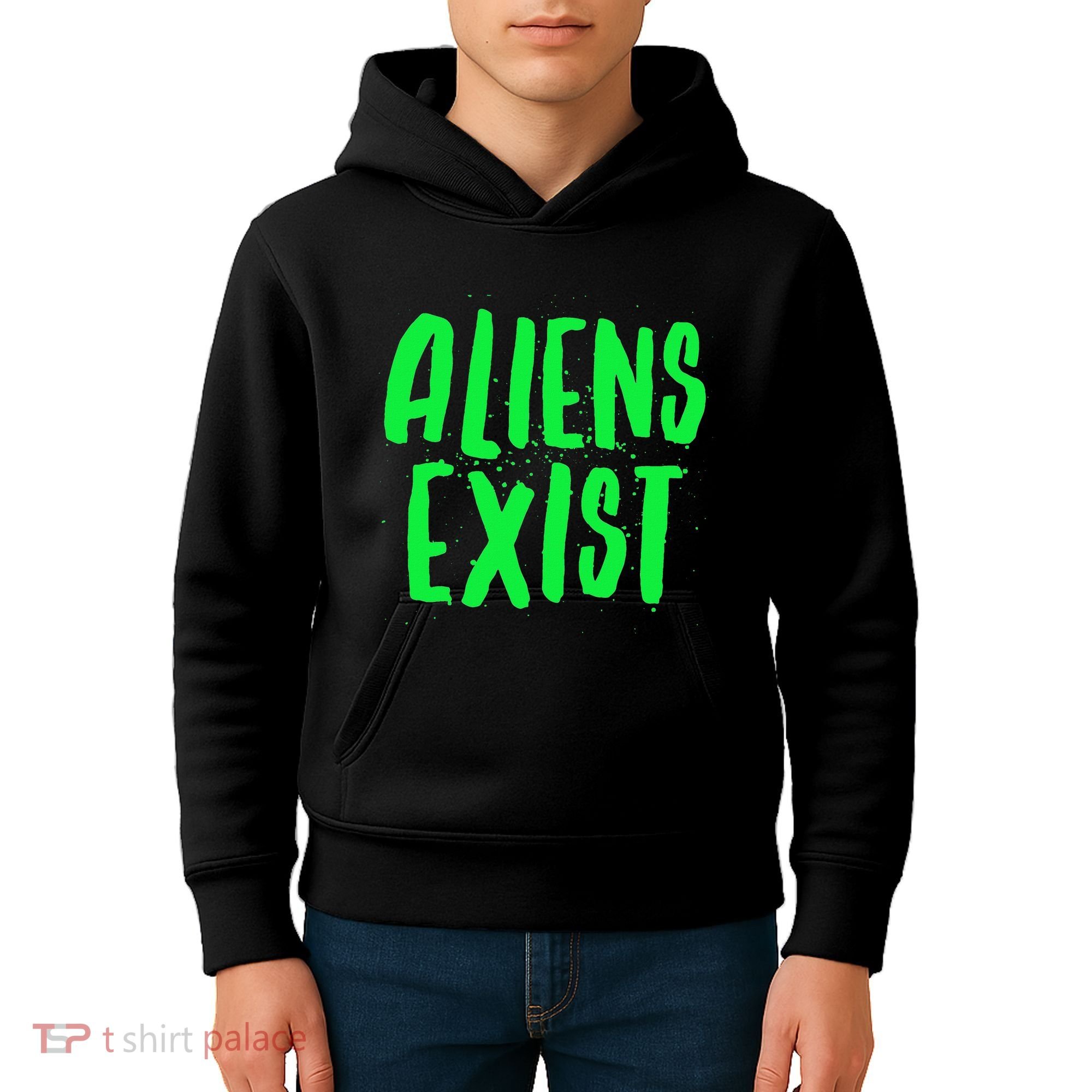 Aliens Exist Funny Alien Kids Hoodie