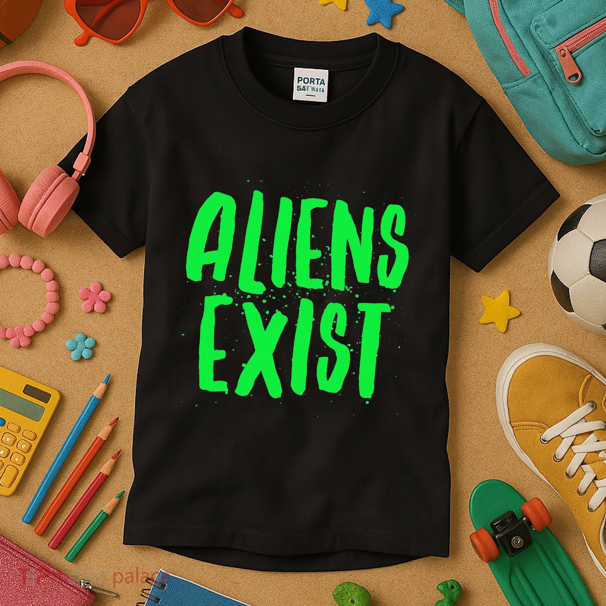 Aliens Exist Funny Alien Kids T-Shirt