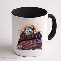 American Eagle Forever Freedom USA Coffee Mug thumb 1
