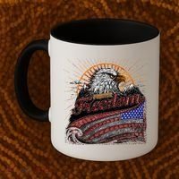 American Eagle Forever Freedom USA Coffee Mug thumb 2