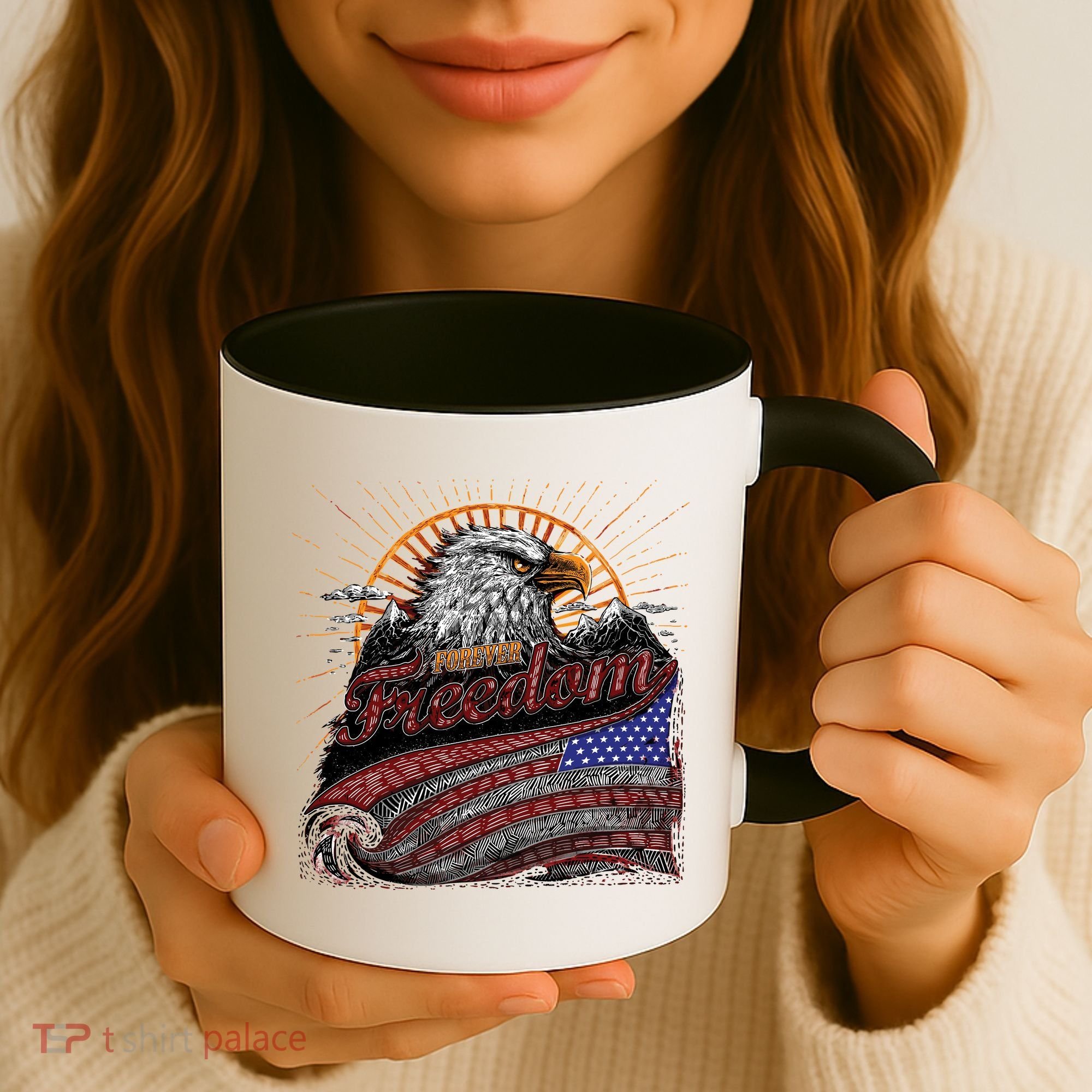 American Eagle Forever Freedom USA Coffee Mug