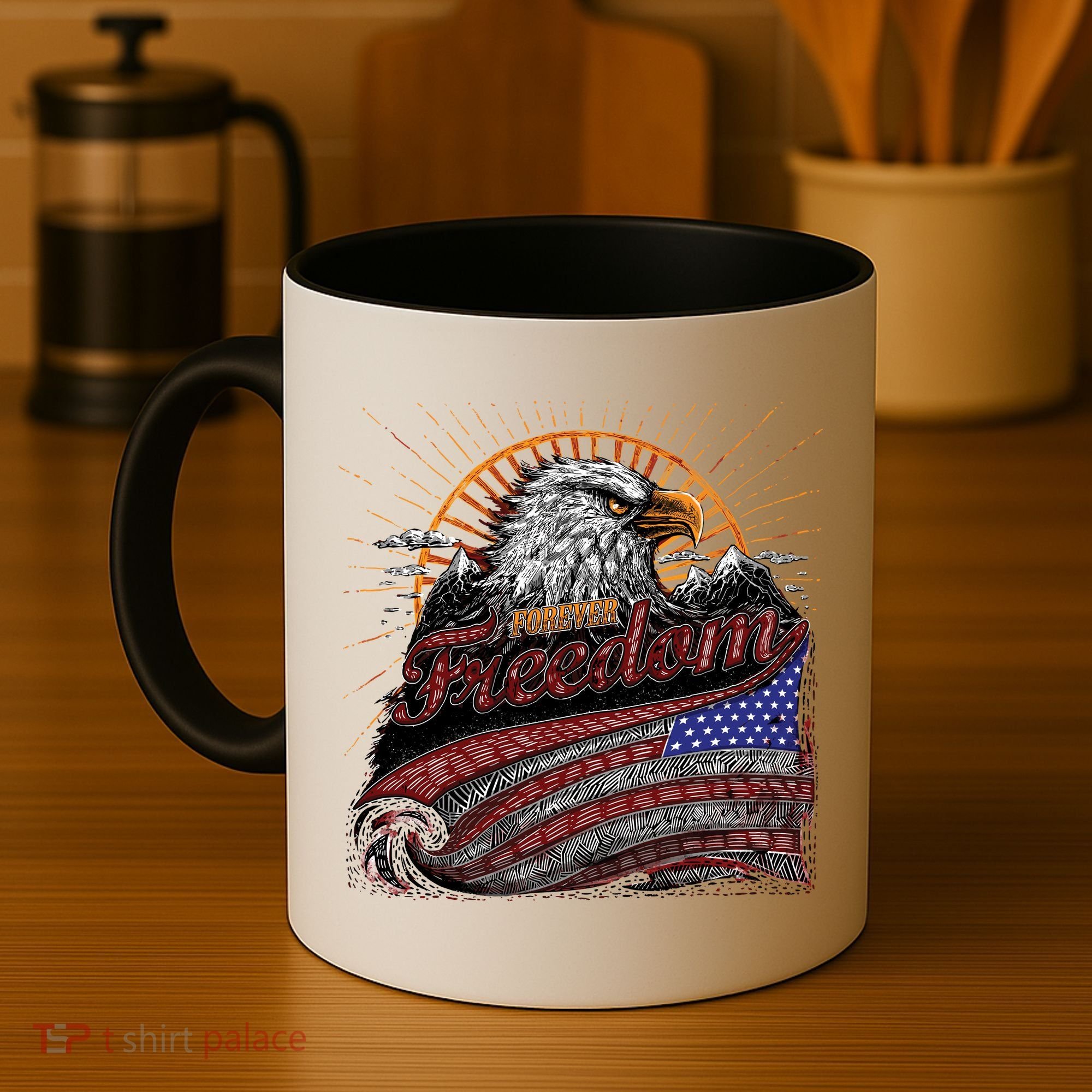 American Eagle Forever Freedom USA Coffee Mug