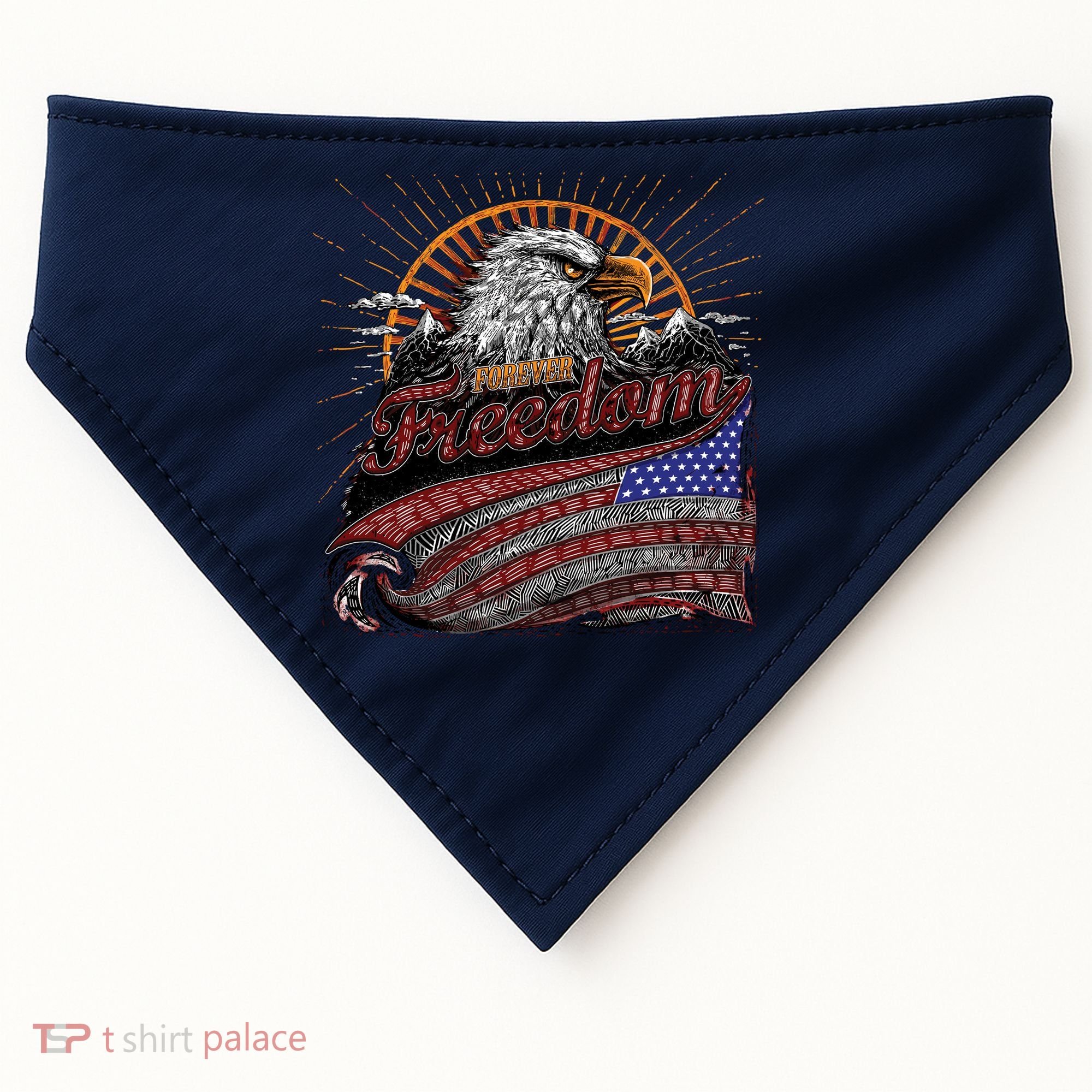 American Eagle Forever Freedom USA USA-Made Doggie Bandana
