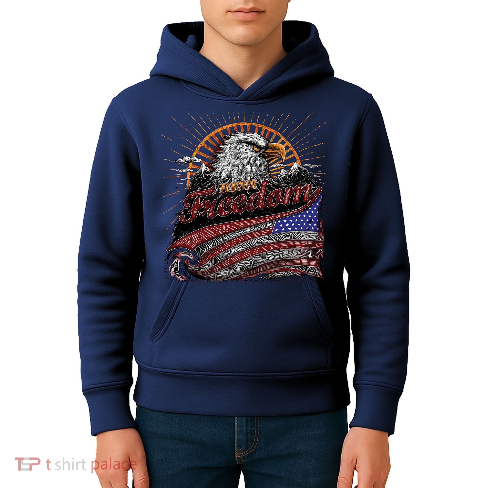 American Eagle Forever Freedom USA Kids Hoodie