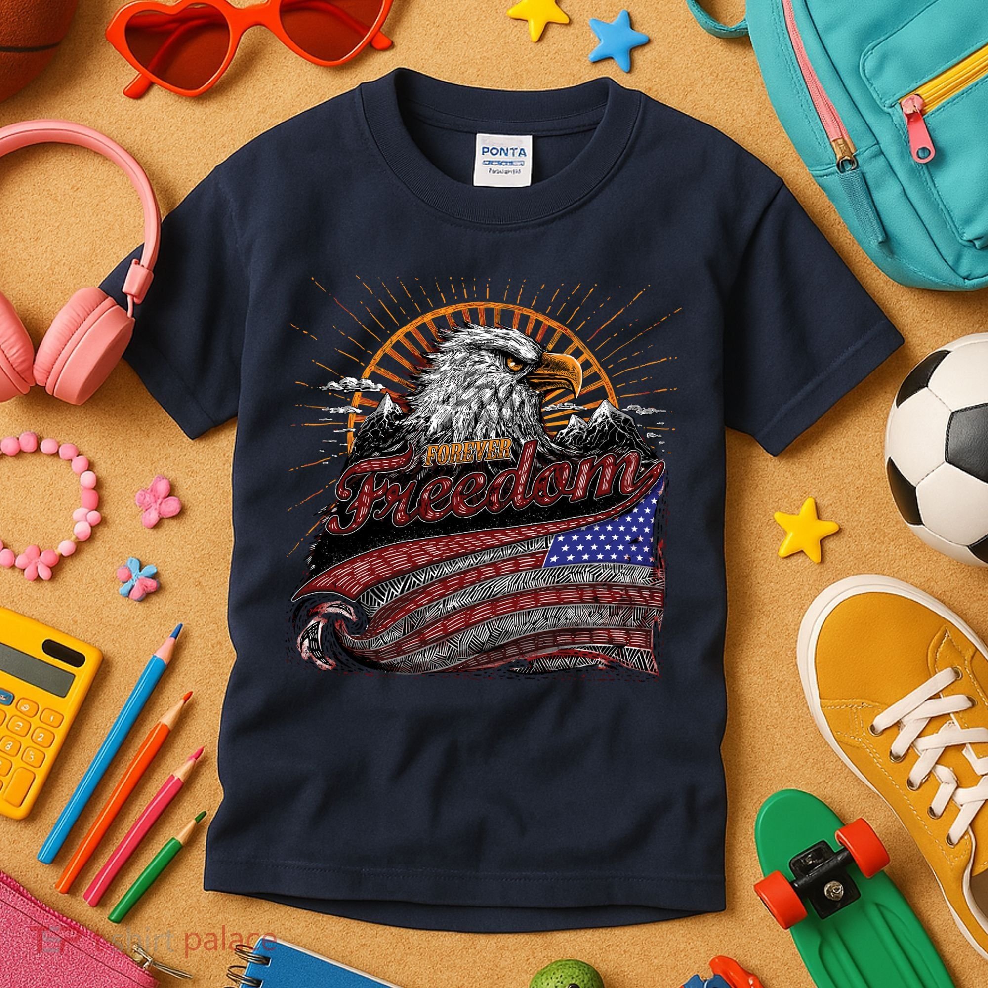 American Eagle Forever Freedom USA Kids T-Shirt