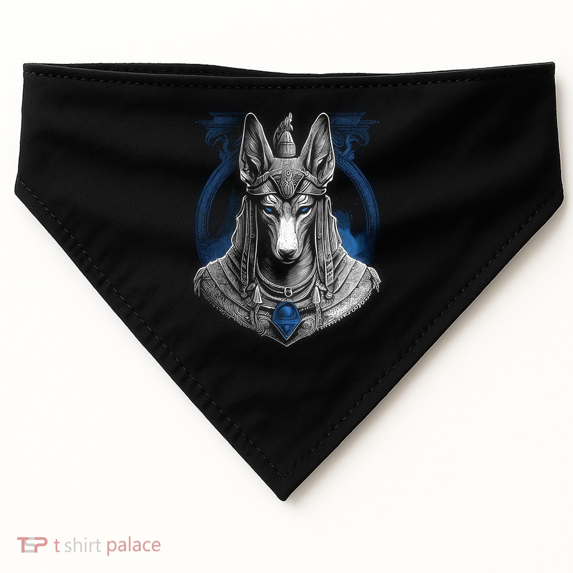 Anubis Egyptian God Realistic USA-Made Doggie Bandana