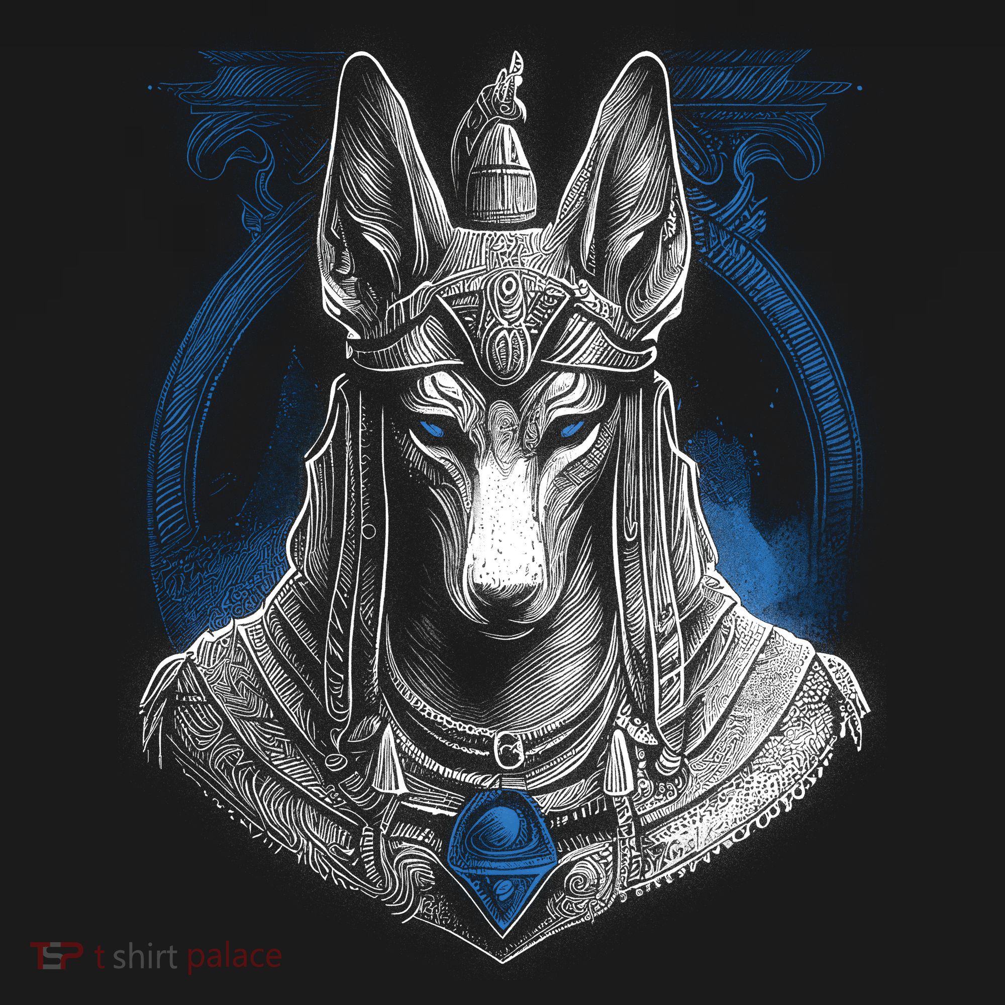 Anubis Egyptian God Realistic USA-Made Doggie Bandana