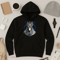 Anubis Egyptian God Realistic Hoodie thumb 3