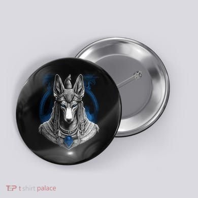Anubis Egyptian God Realistic Button