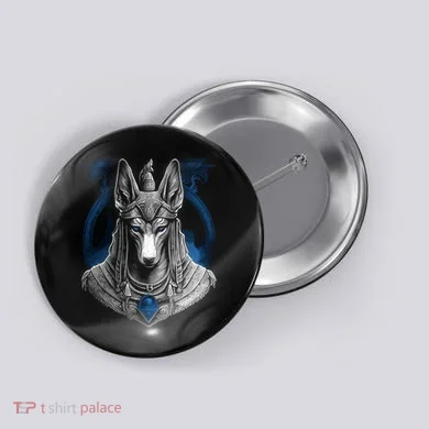 Anubis Egyptian God Realistic Button