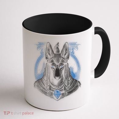 Anubis Egyptian God Realistic Coffee Mug back