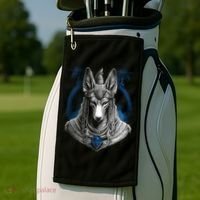Anubis Egyptian God Realistic Golf Towel thumb 2