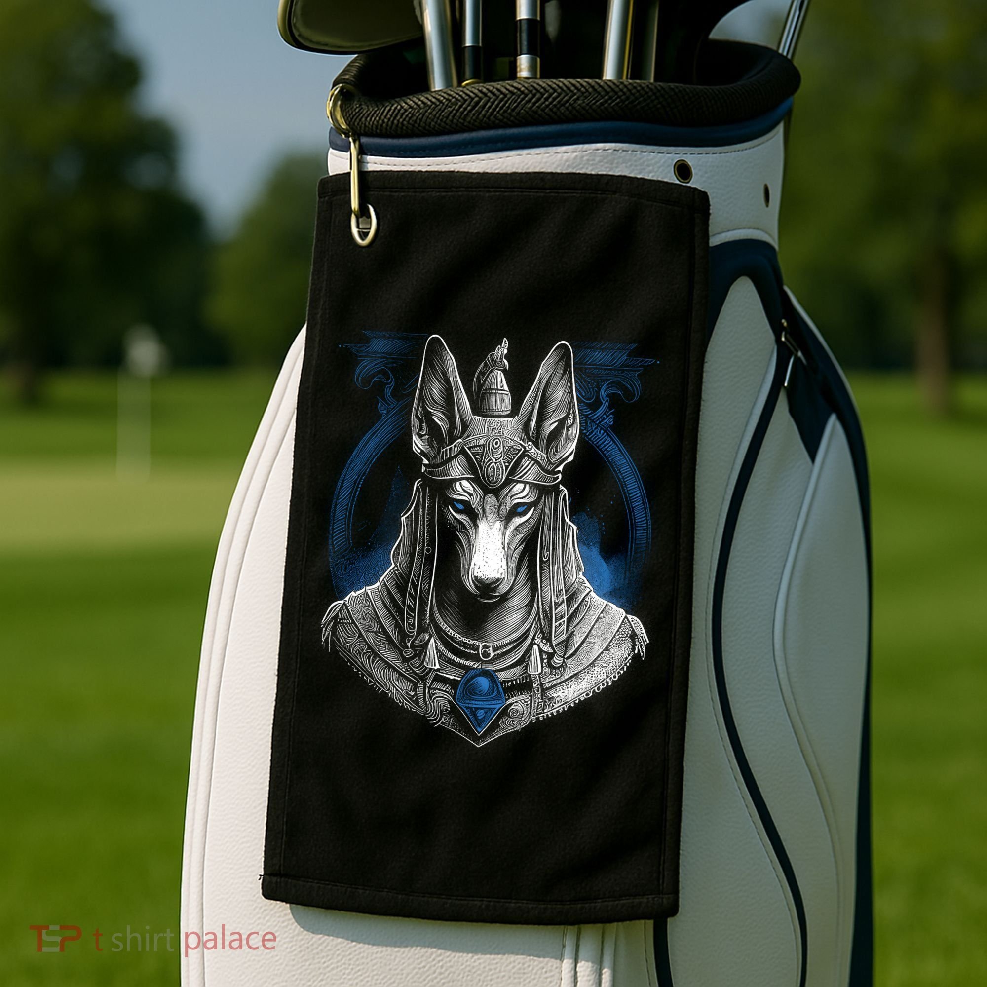 Anubis Egyptian God Realistic Golf Towel
