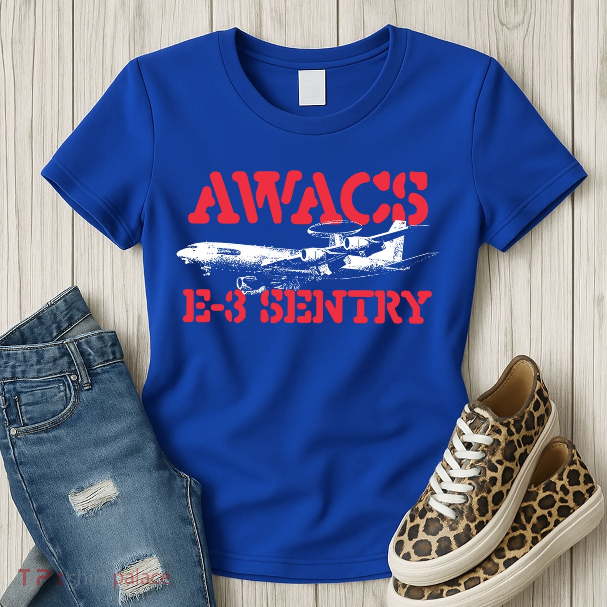 Awacs Emeaningful Gift3 Sentry Meaningful Gift Military Cargo Aircraft Pilot Gif Women's T-Shirt