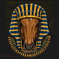 Ancient Egyptian Goddess Horse Pyramid Horse Lover Cow Gift Doggie Tank thumb 4