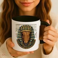 Ancient Egyptian Goddess Horse Pyramid Horse Lover Cow Gift Coffee Mug thumb 3