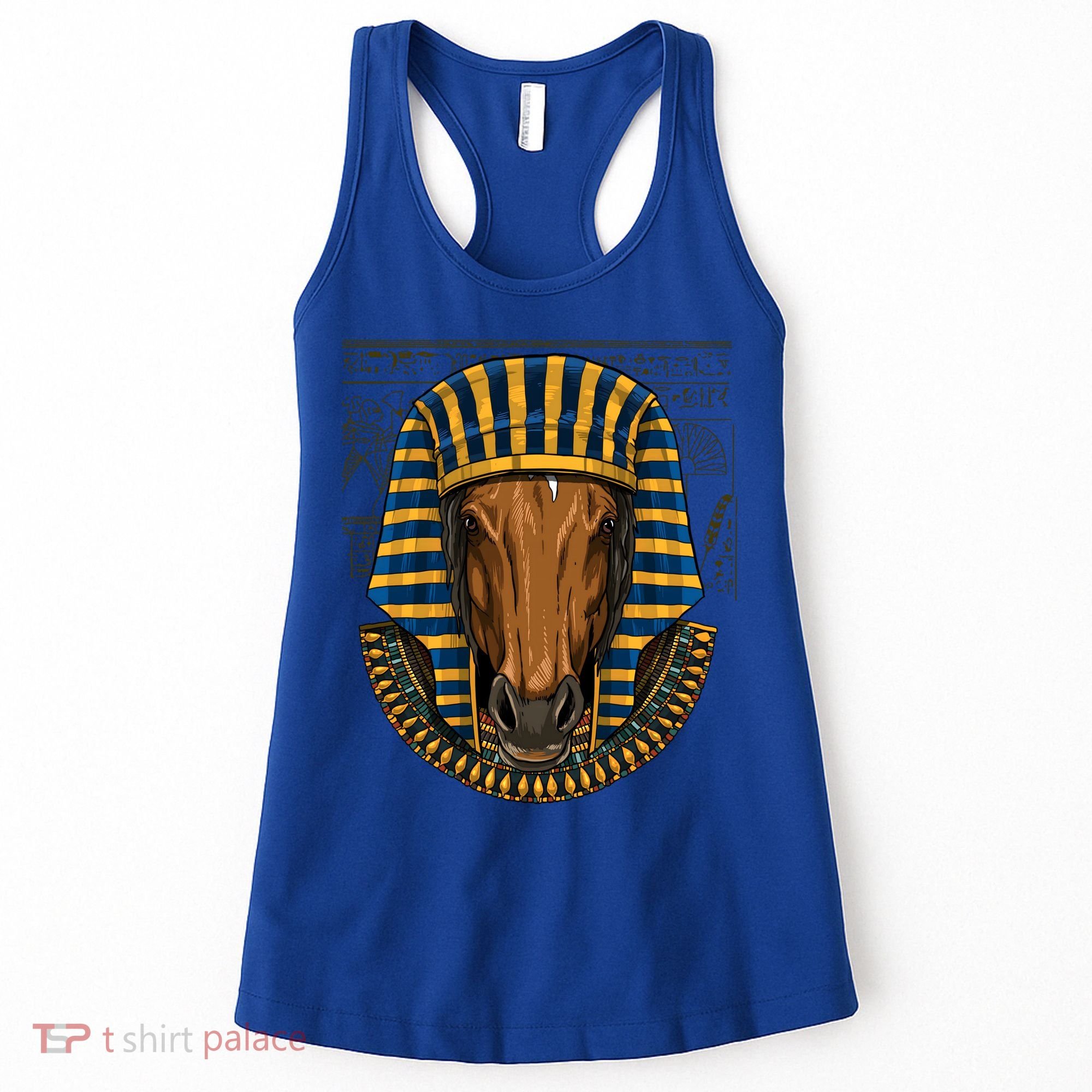 Ancient Egyptian Goddess Horse Pyramid Horse Lover Cow Gift Women's Tank Top