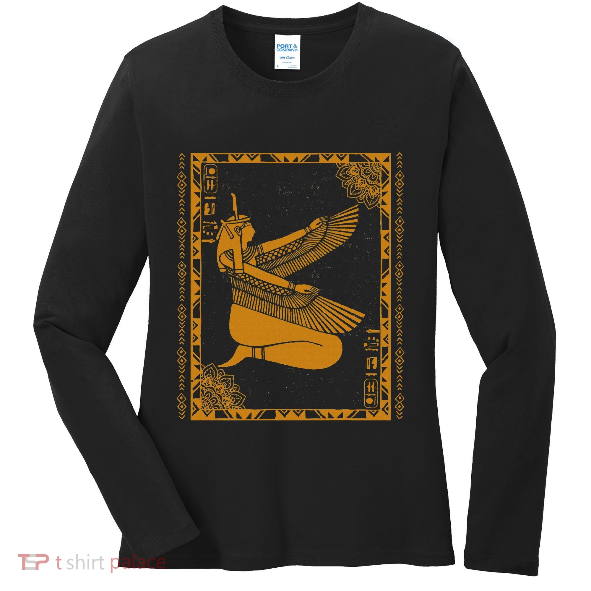Ancient Egypt Goddess Maat Ma’At Egyptian Kemet Women's Long Sleeve Shirt