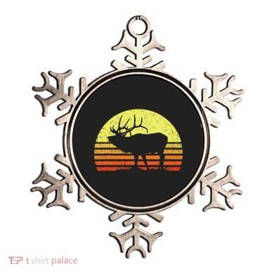 American Elk Hunter Dad Vintage Retro Sun Bow Hunting Gift Ornament