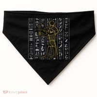 Ancient Egypt History Egyptian Hieroglyphics  USA-Made Doggie Bandana thumb 0
