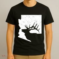 Arizona Elk Hunting Bull Elk Az State Shape T-Shirt thumb 3
