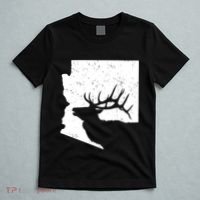 Arizona Elk Hunting Bull Elk Az State Shape T-Shirt thumb 5