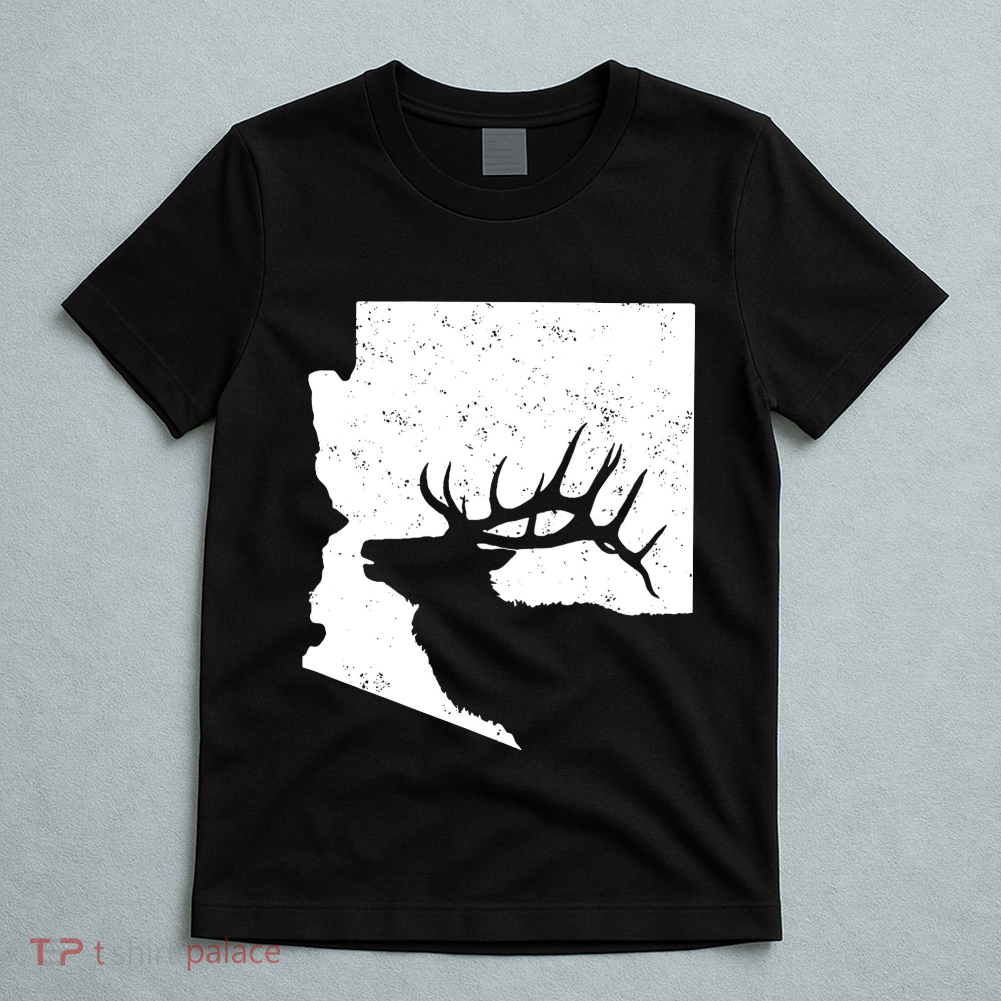 Arizona Elk Hunting Bull Elk Az State Shape T-Shirt