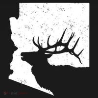 Arizona Elk Hunting Bull Elk Az State Shape Bucket Hat thumb 4